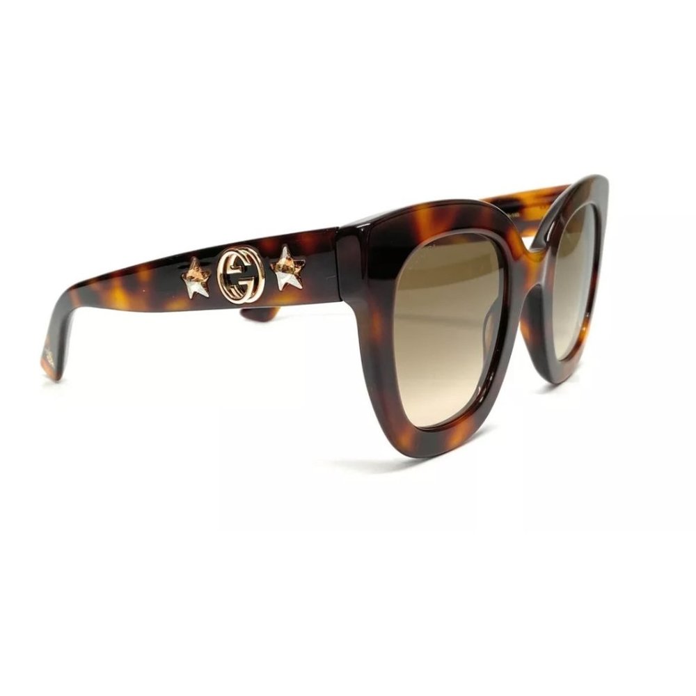 Gucci Women's Havana Brown Authentic Sunglasses - Picture 3 of 3
